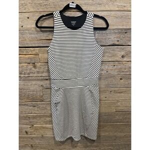 Toad & Co Women's‎ Size XS Dress Transita Pocket UPF 40 Black Striped Tank Dress